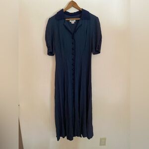 Vintage button up plaid dress